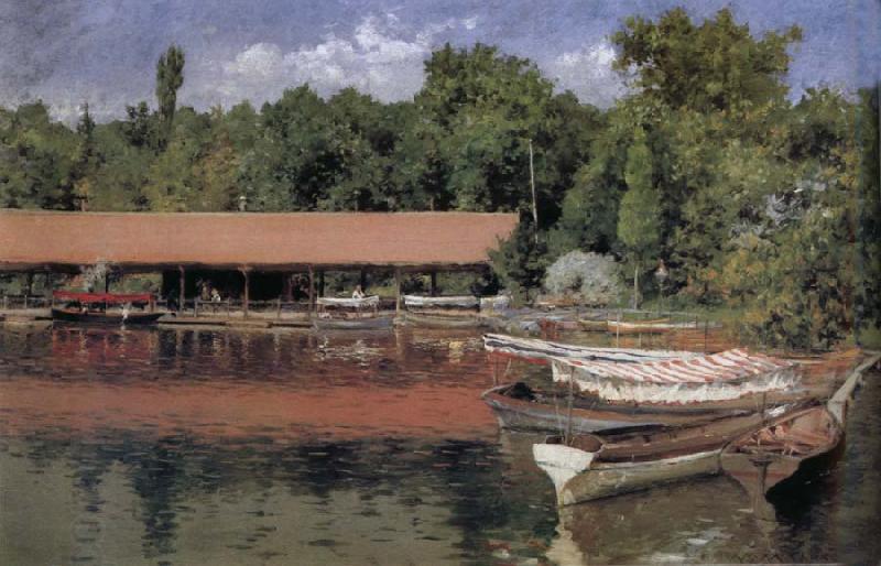 William Merritt Chase The boat in the lake China oil painting art